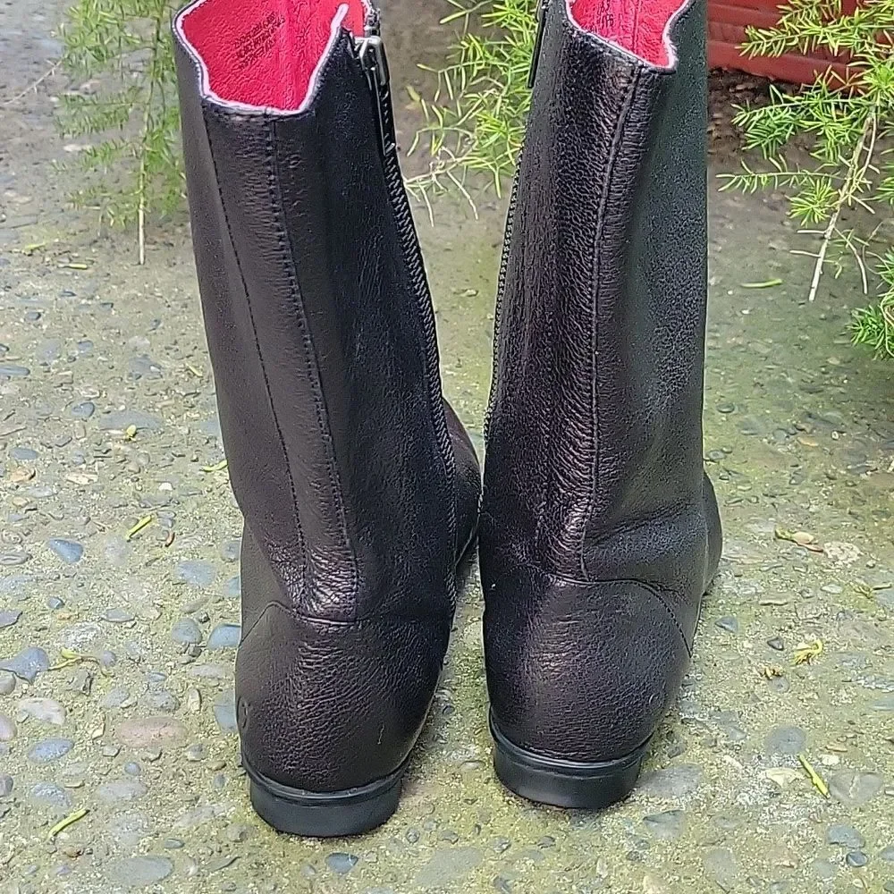 Born Black Leather Women's Boots Size 7.5 - Picture 6 of 15